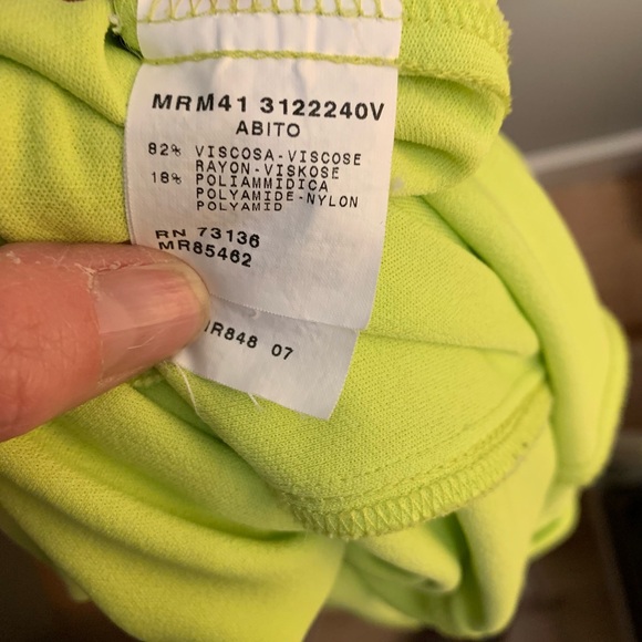 Marina Rinaldi Lime Green Sleeveless Midi Dress – EUC US 12 - Picture 4 of 5